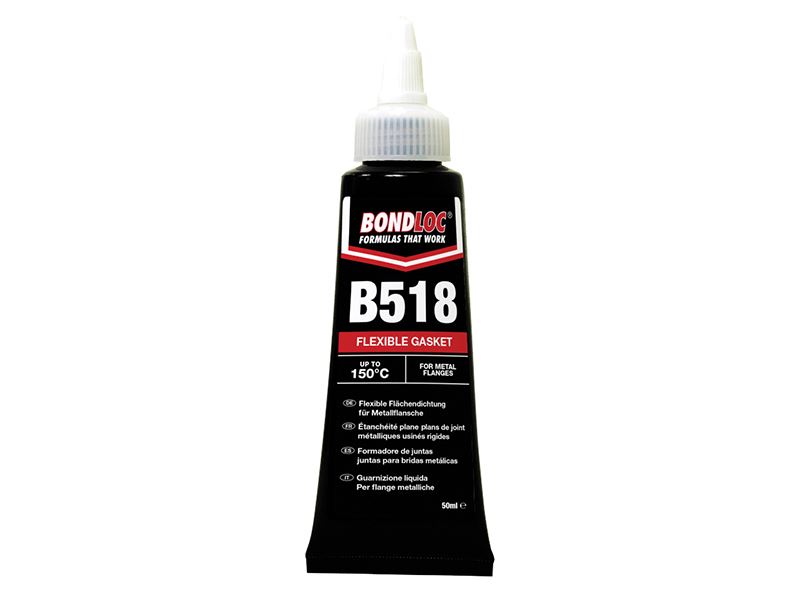 Bondloc B518 Flexible Gasket Sealant, Red, 50ml