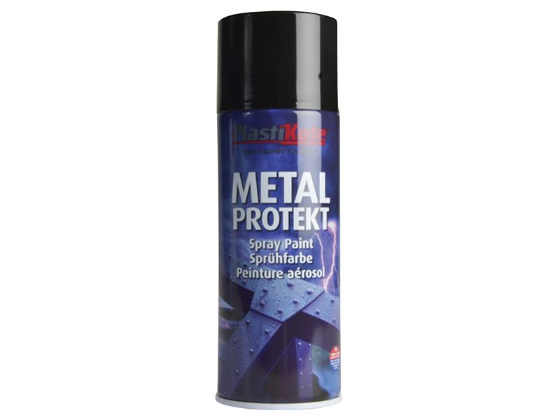 PlastiKote Metal Protekt Gloss Black Spray, 400ml