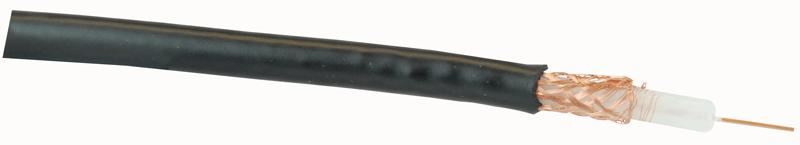 PRO POWER RG59U Coaxial Cable, Black, 100m Reel