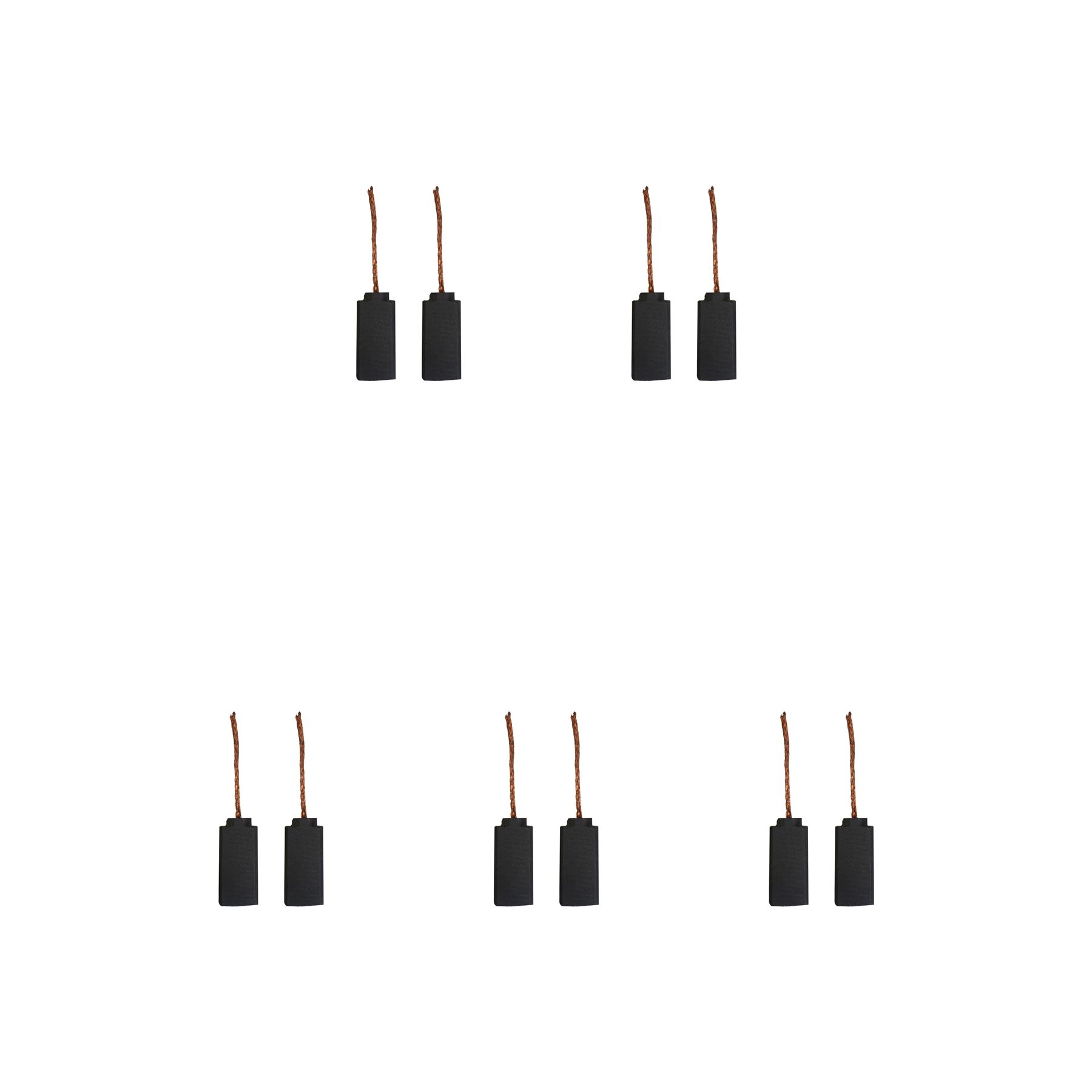 CarbonBr 5 Sets - 2x Kohlebürsten für Philco Waschmaschine (6.4 x 10 x 22/20 mm