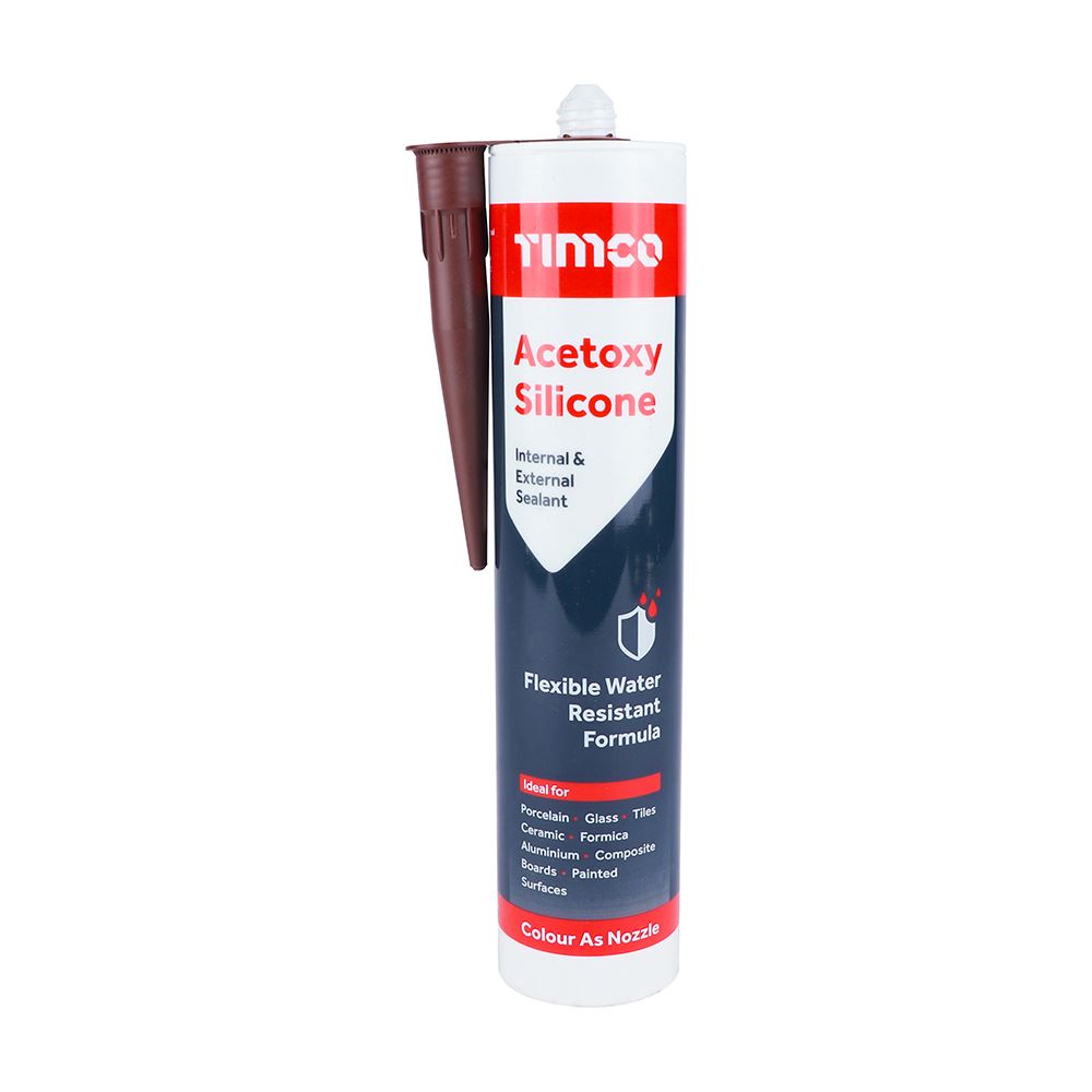 Timco Sigillante Siliconico Acetossilico, Marrone, 300ml