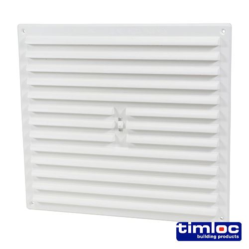 Timco Interne Plastic Rasterrooster Ventilatierooster, Wit, 260x235mm