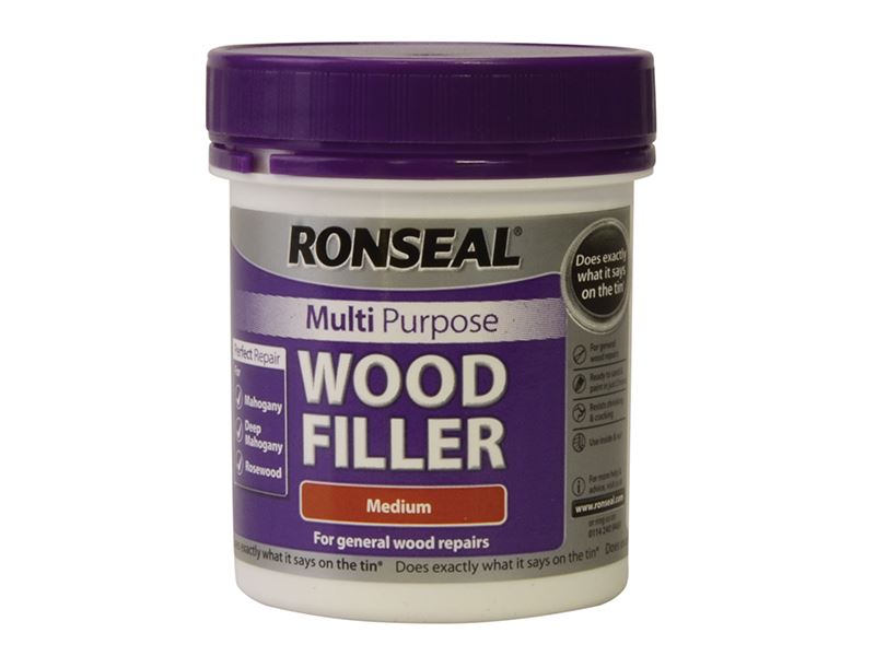 Ronseal Multipurpose Wood Filler Tub, Medium, 250g