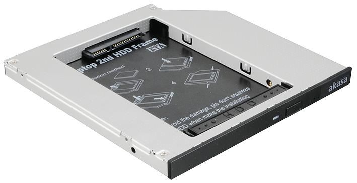 AKASA N.Stor Carcasa para Bay de Unidad Óptica para Discos 2.5 Pulgadas