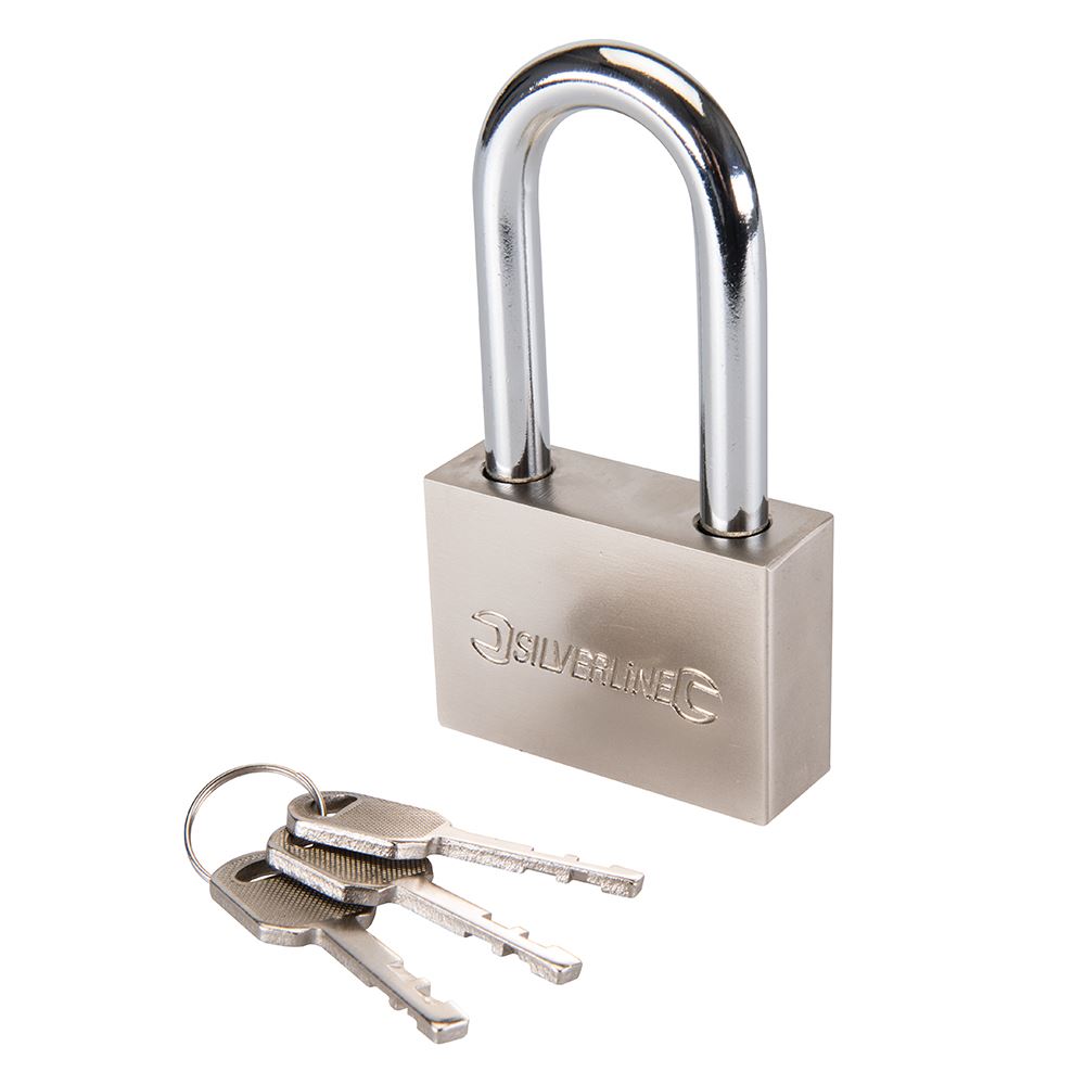 Silverline Stalen Hangslot met Lange Beugel, 60mm