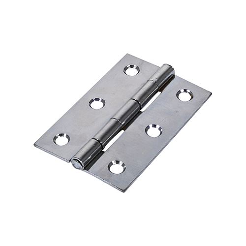 Timco 固定ピンヒンジ ポリッシュドクローム仕上げ 100x70mm 2個セット