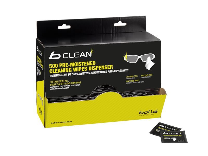 Bollé Safety B500 b Clean Cleaning Tissues Dispenser (500 Pack)