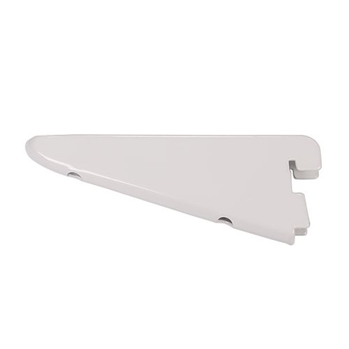 Timco Twin Slot Shelf Bracket, White, Steel, 120mm