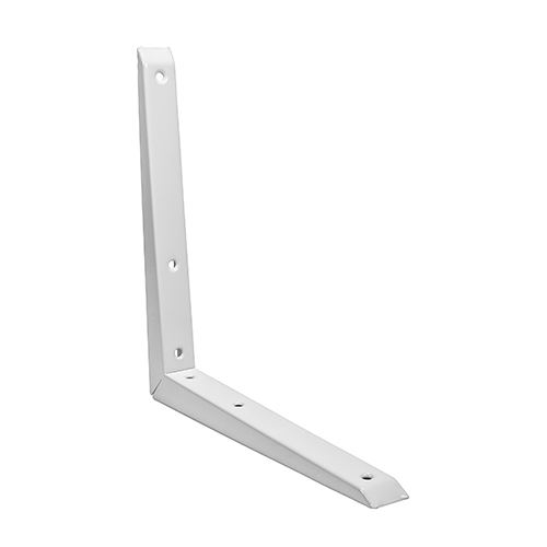 Timco 200 x 200mm Mitred Shelf Bracket, White Powder Coated Steel