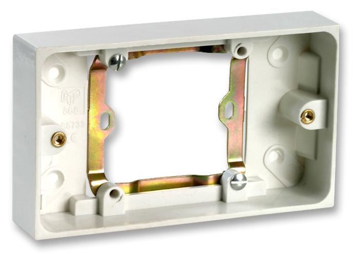 Pro Elec Single to Double 13A Socket Converter, White