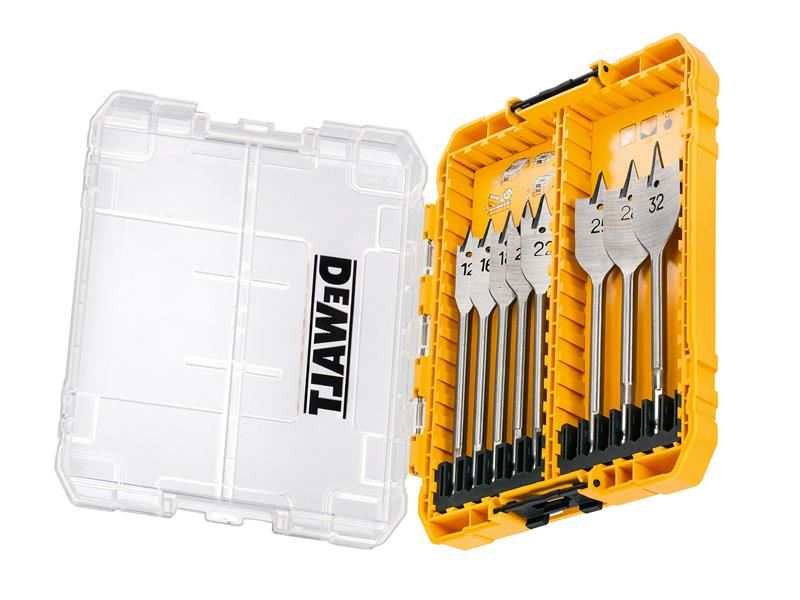 Juego de Brocas Planas DeWalt DT70750, 8 Piezas, Acero Cromo-Vanadio