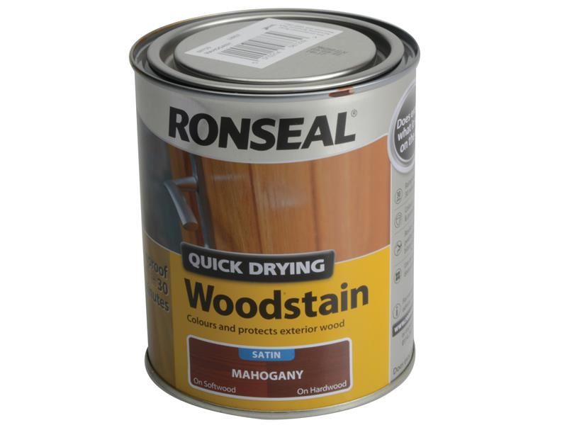 Ronseal Barniz Madera Secado Rápido Satinado Caoba 750ml