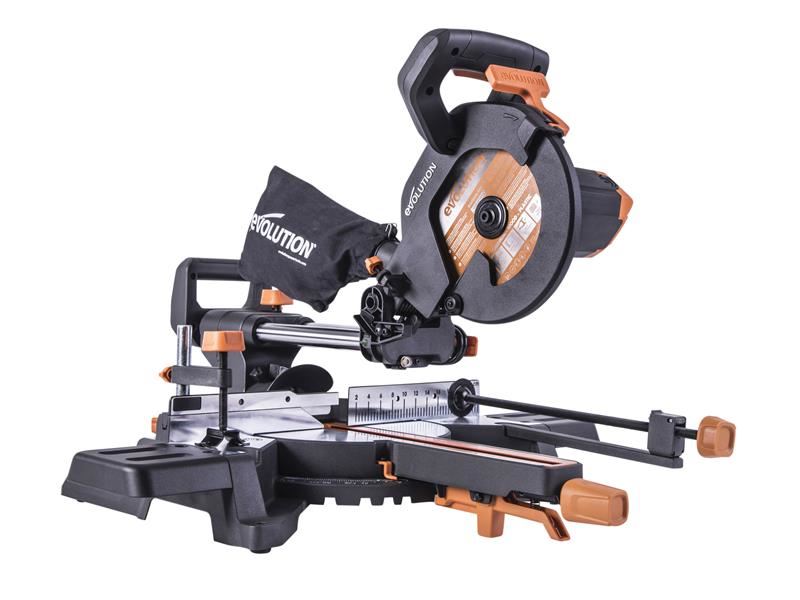 Evolution R210SMS-300+ Pro Sierra de Inglete Deslizante, 210mm, 1500W, 110V