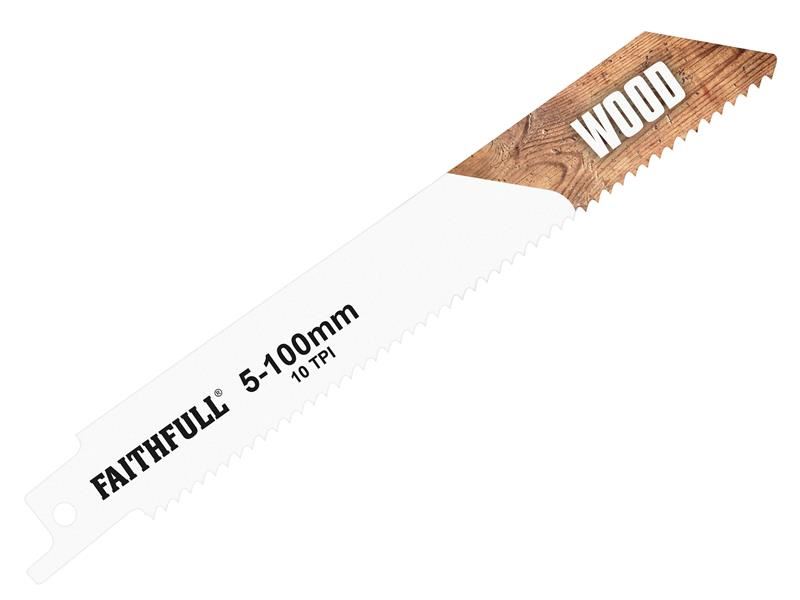Faithfull S811H Lama da Sega a Sabre per Legno, 150mm, 10 DPI (Confezione da 5)