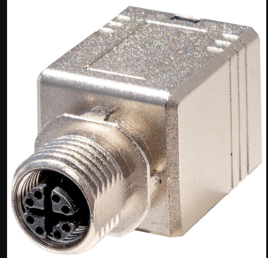 TUK M12 to RJ45 Cat6a STP Adaptor, 90°