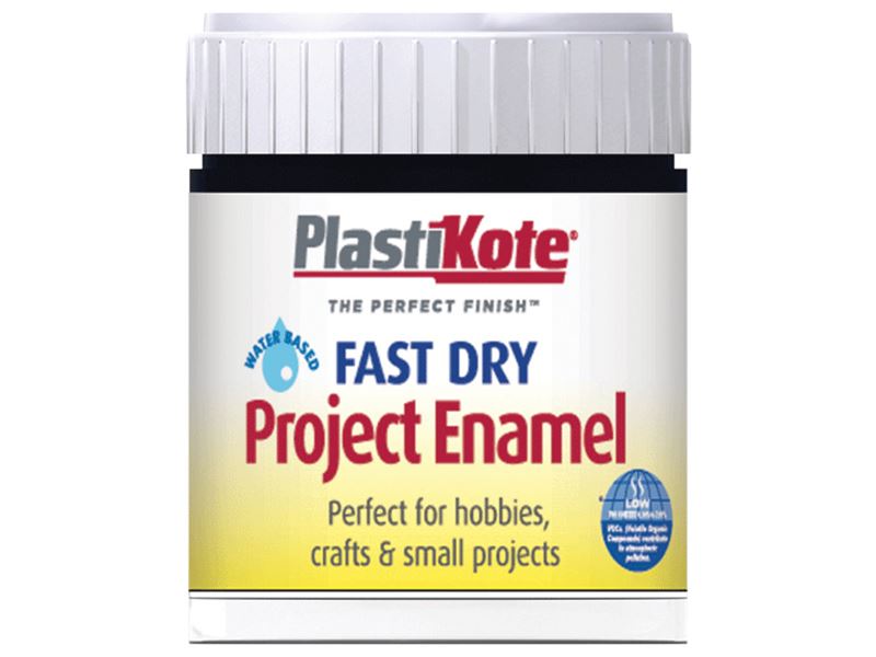 PlastiKote Snel Droogende Emailleverf - Glanzend Zwart, 59ml