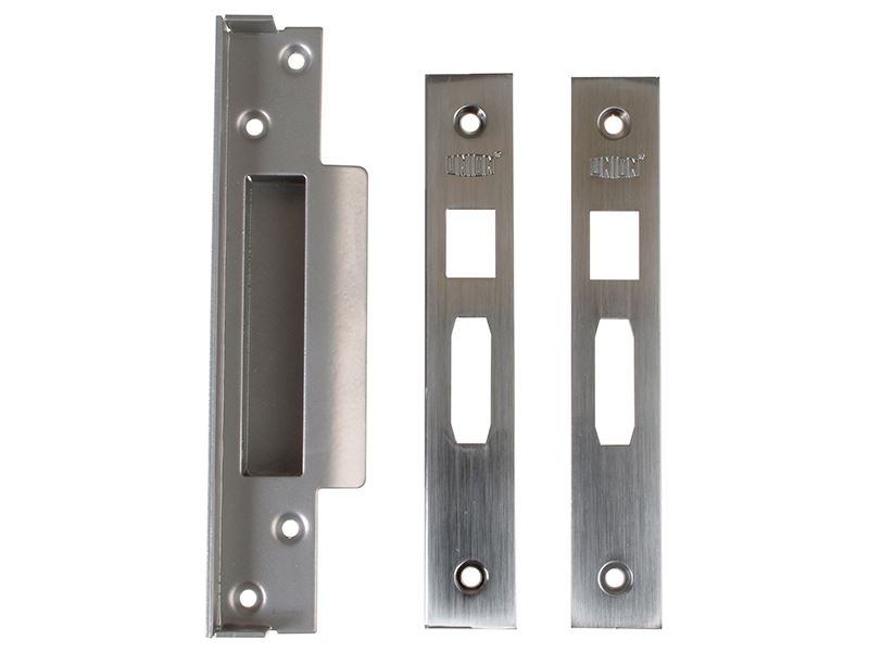 UNION StrongBOLT 2200 Mortice Sashlock Rebate Kit, 13mm, Satin Chrome