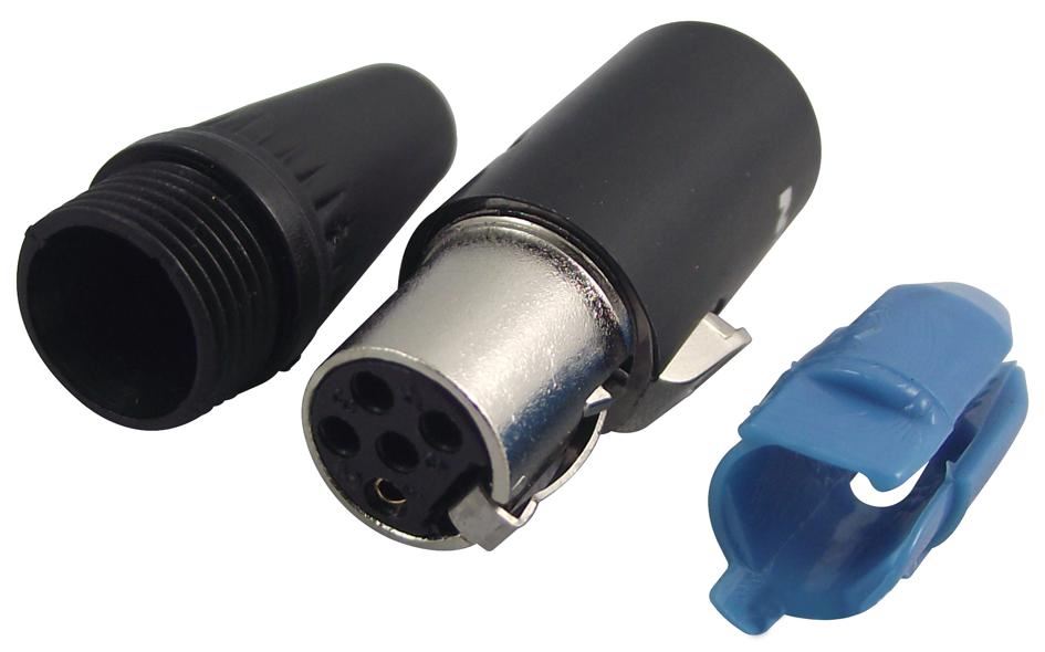 REAN Tiny XLR 5-Pin Soket, Χρυσό επικαλυμμένα επαφές, Μεταλλικό περίβλημα