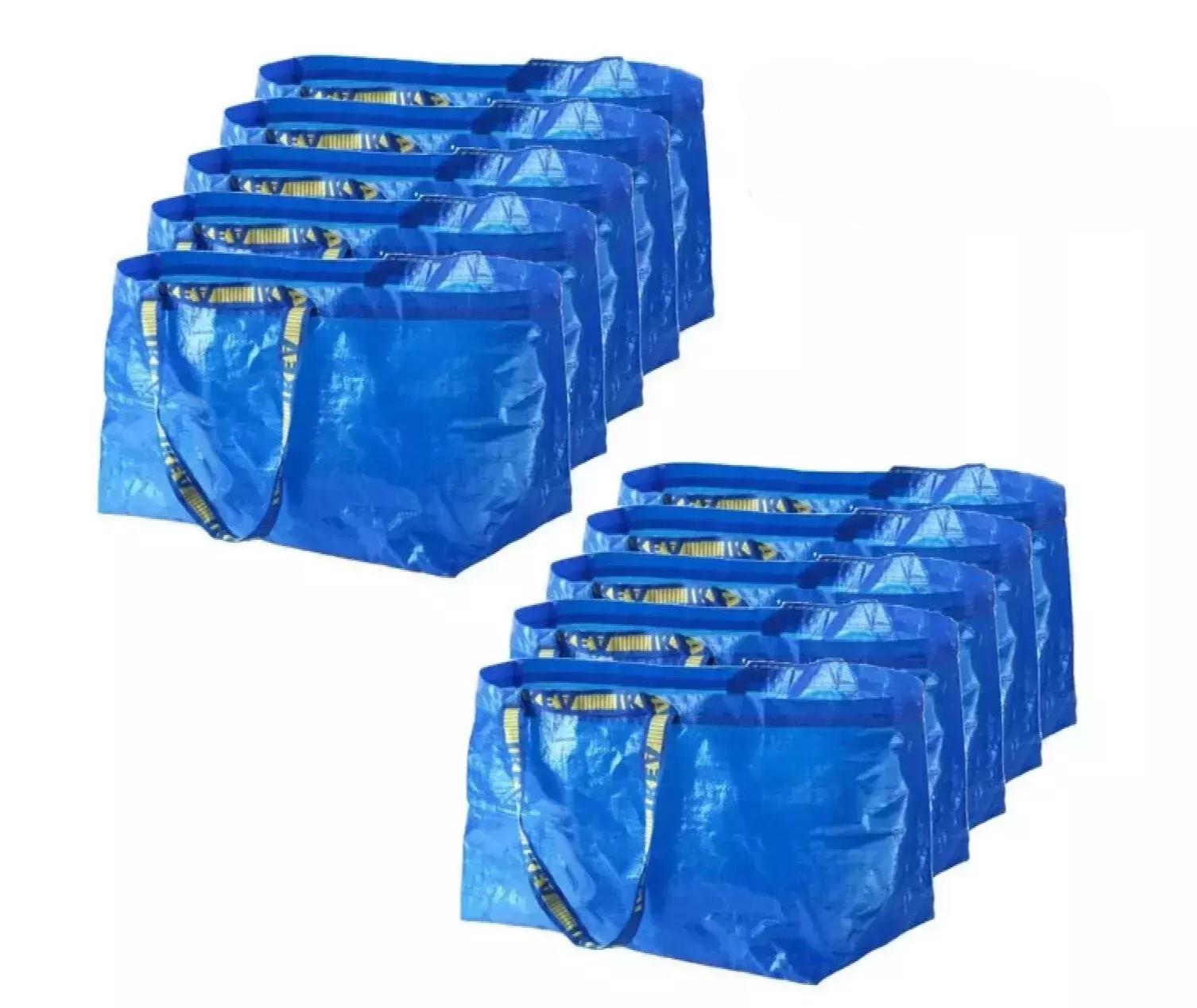 IKEA FRAKTA Grand sac de transport bleu, lot de 10