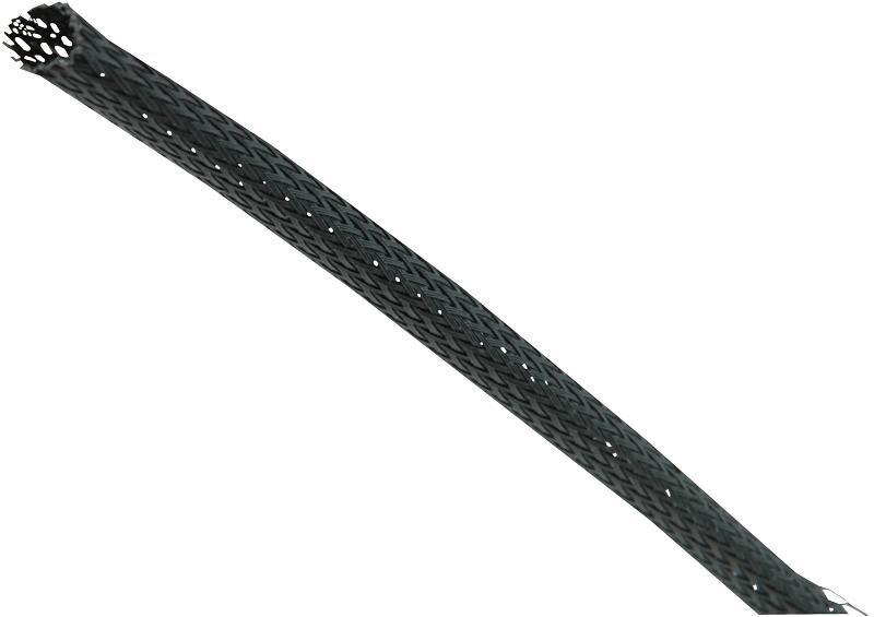 PRO POWER Expandable Braided Sleeving, Black, 15-27mm, 50m Reel