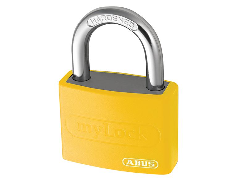 ABUS T65AL My Lock Aluminium Padlock, Yellow, 40mm, Keyed Alike
