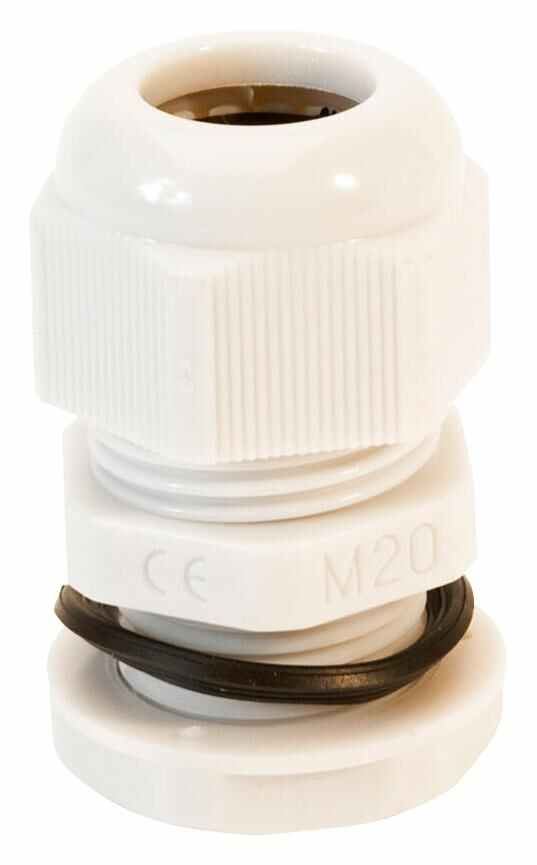 HELLERMANNTYTON Nylon Dome-Headed Cable Gland, M16, 5-10mm, White