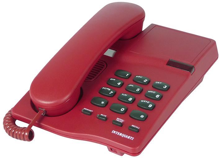 INTERQUARTZ Gemini 9330 Teléfono de Oficina con Cable - Rojo