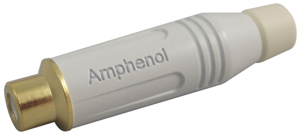 AMPHENOL ホワイトフォノソケット 金メッキ接点