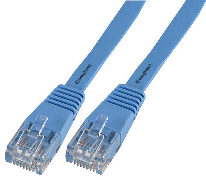PRO SIGNAL Cat5e LSOH 평면 이더넷 패치 케이블, 0.5m, 블루