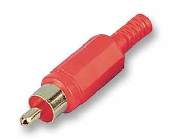 PRO SIGNAL RCA Plug, Gold-Plated, Red, 10 Pack