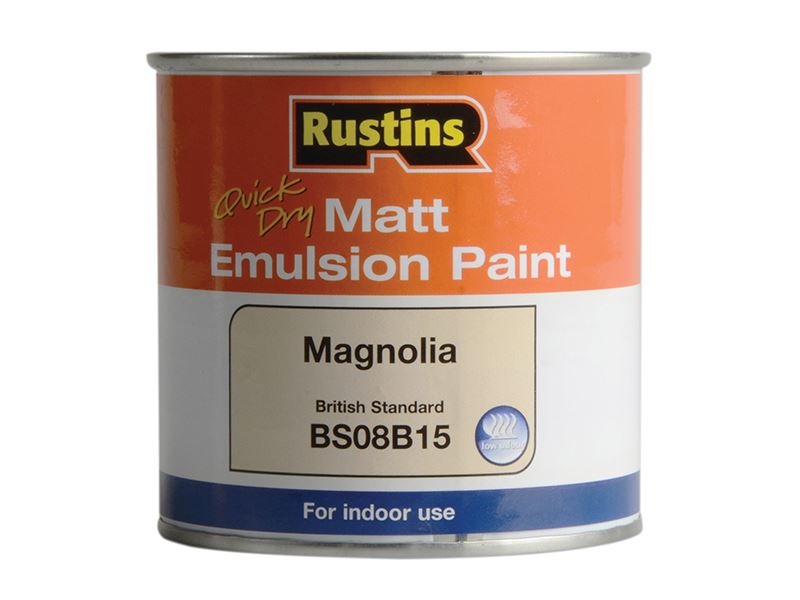 Rustins Snelgedroogde Matte Emulsieverf, Magnolia, 250ml