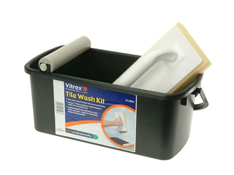 Vitrex Tile Wash Kit with Sponge and Container, 11L