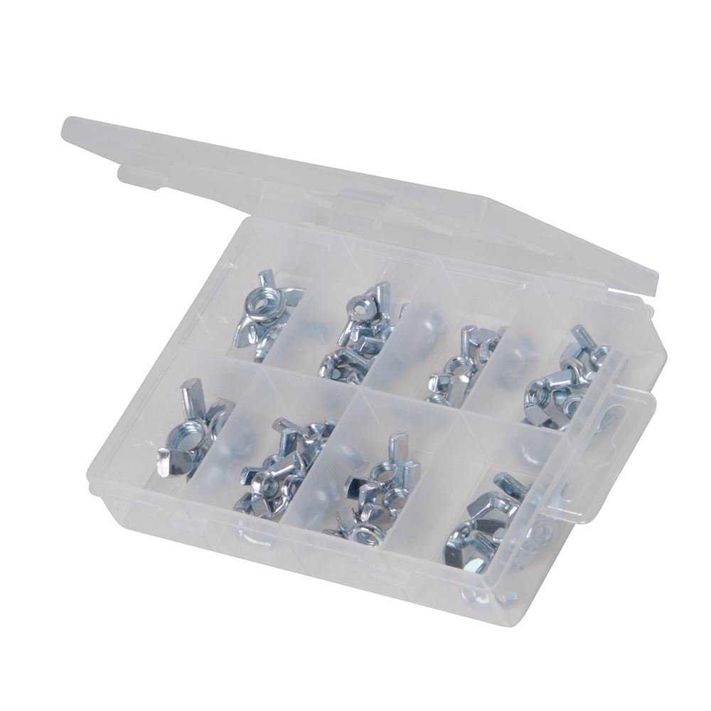 Fixman Vleugelmoeren Set - 40 stuks, Gegalvaniseerd, M4-M12