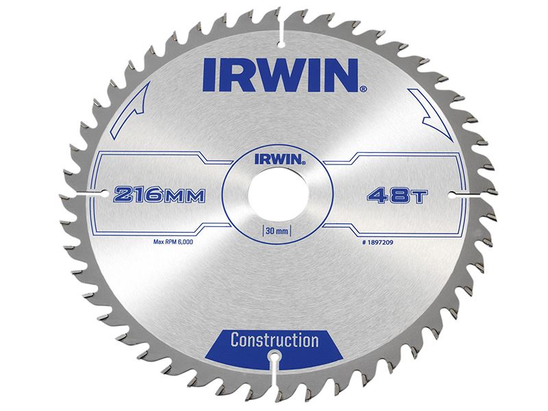 IRWIN® Universalsägeblatt 216 x 30mm x 48 Zähne ATB für Tisch- und Gehrungssäge
