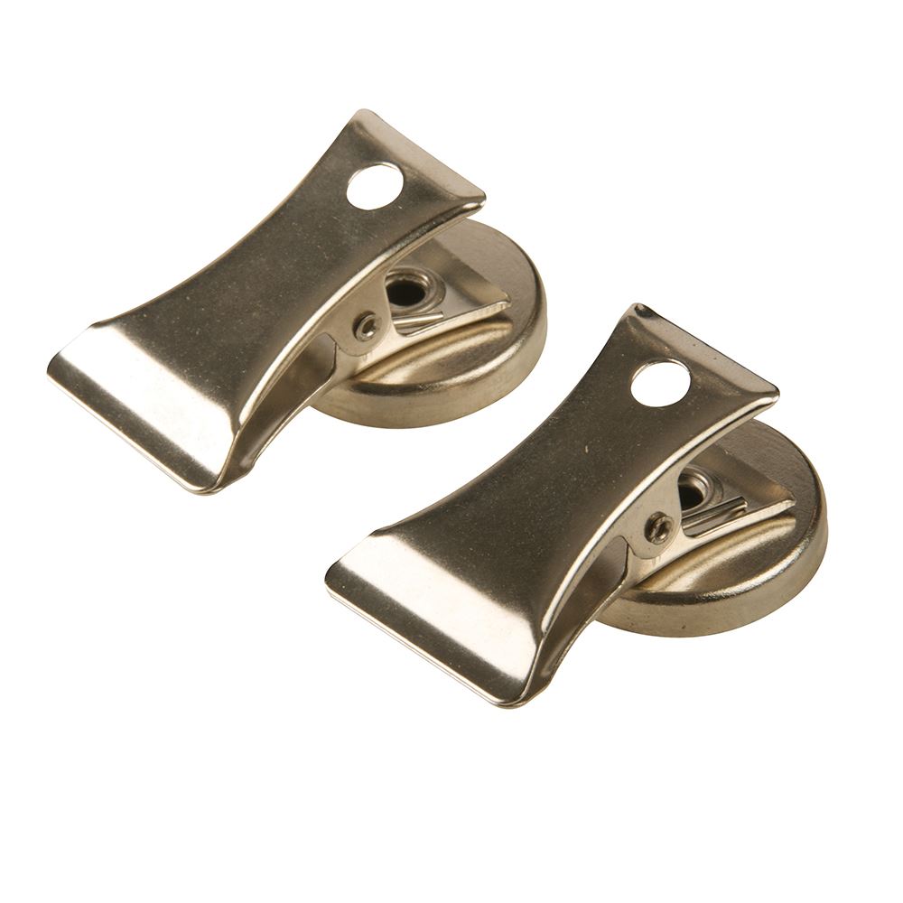 Silverline Clipes Magnéticos Niquelados, Pack de 2