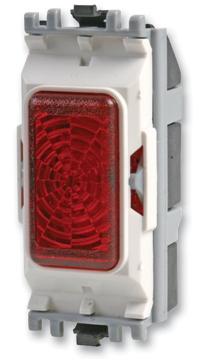 MK Grid Plus Red Neon Indicator Switch Module, 1 Gang, 200-250V