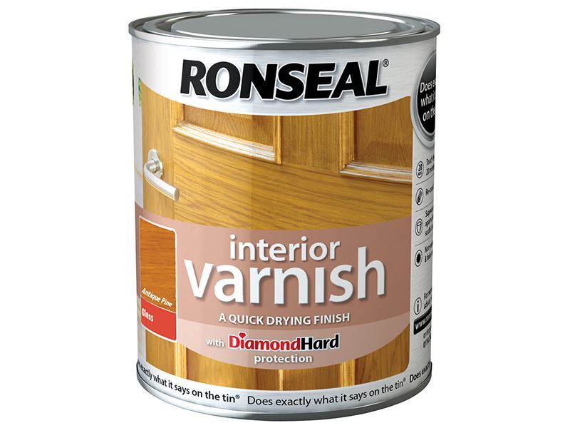 Ronseal Vernis Brillant Antique Pine à Séchage Rapide, 250ml
