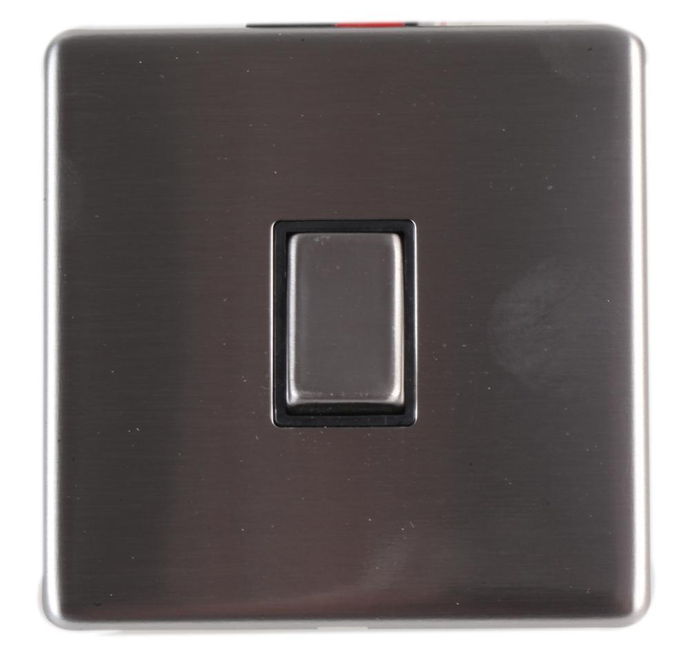 PRO ELEC Schalter ohne Schrauben, 1-fach, 2-wege, 10AX, Edelstahl