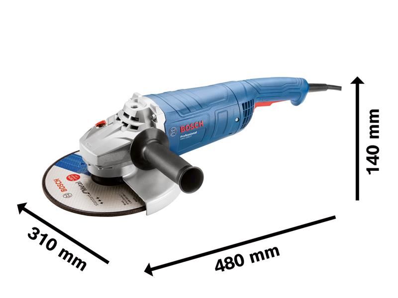 Bosch Smerigliatrice Angolare GWS 2200 P, 230mm, 2200W, 110V