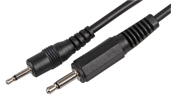 PRO SIGNAL 3.5mm to 2.5mm Mono Jack Plug Lead, 1.5m, Black
