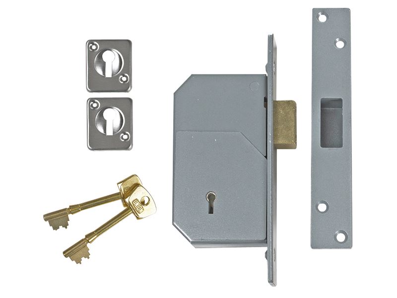 UNION 3G110 C Series 5 Detainer Deadlock, 73mm Satin Chrome