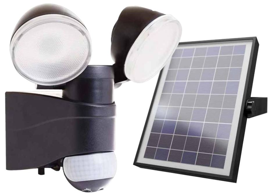 SOLARCENTRE Twin Solar LED Sicherheitsleuchten mit PIR, 550lm
