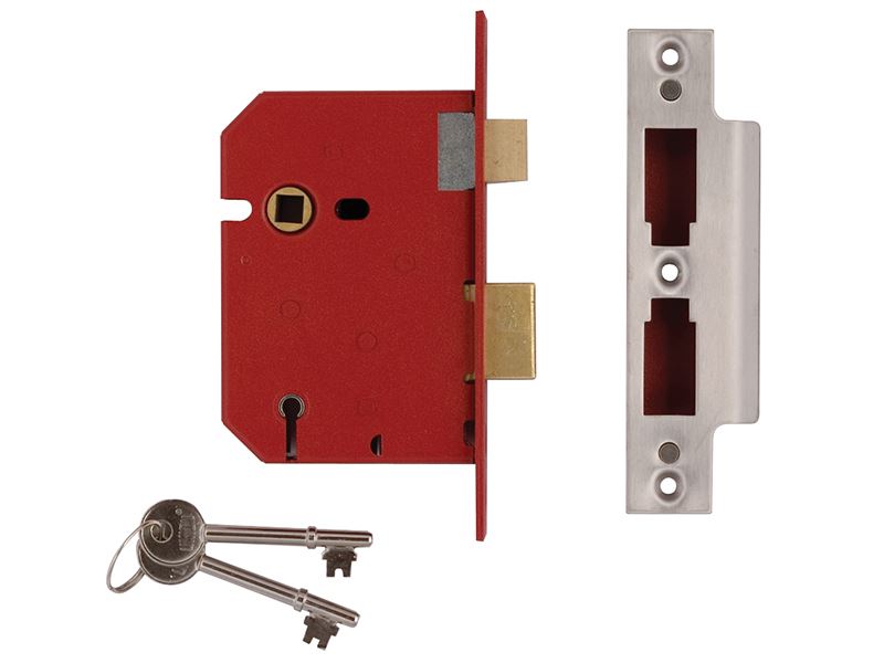 UNION 2201 5 Lever Mortice Sashlock, Brass Finish, 65mm