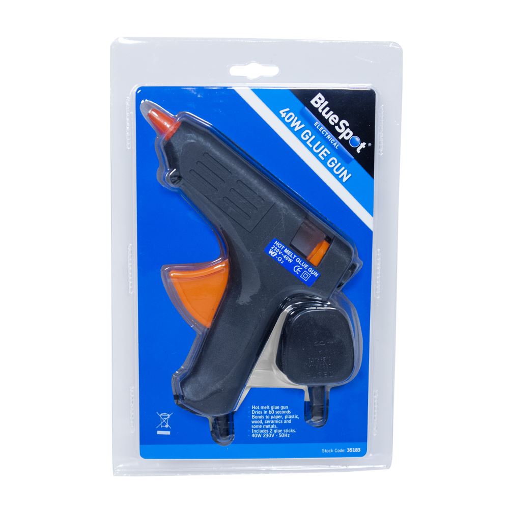 Blue Spot Tools 40W Glue Gun with 2 Glue Sticks