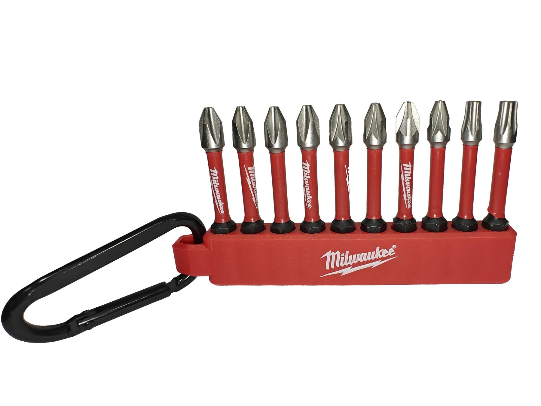 Milwaukee Shockwave Impact Duty Schroevendraaierset Met Karabijnhaak, 10-delig
