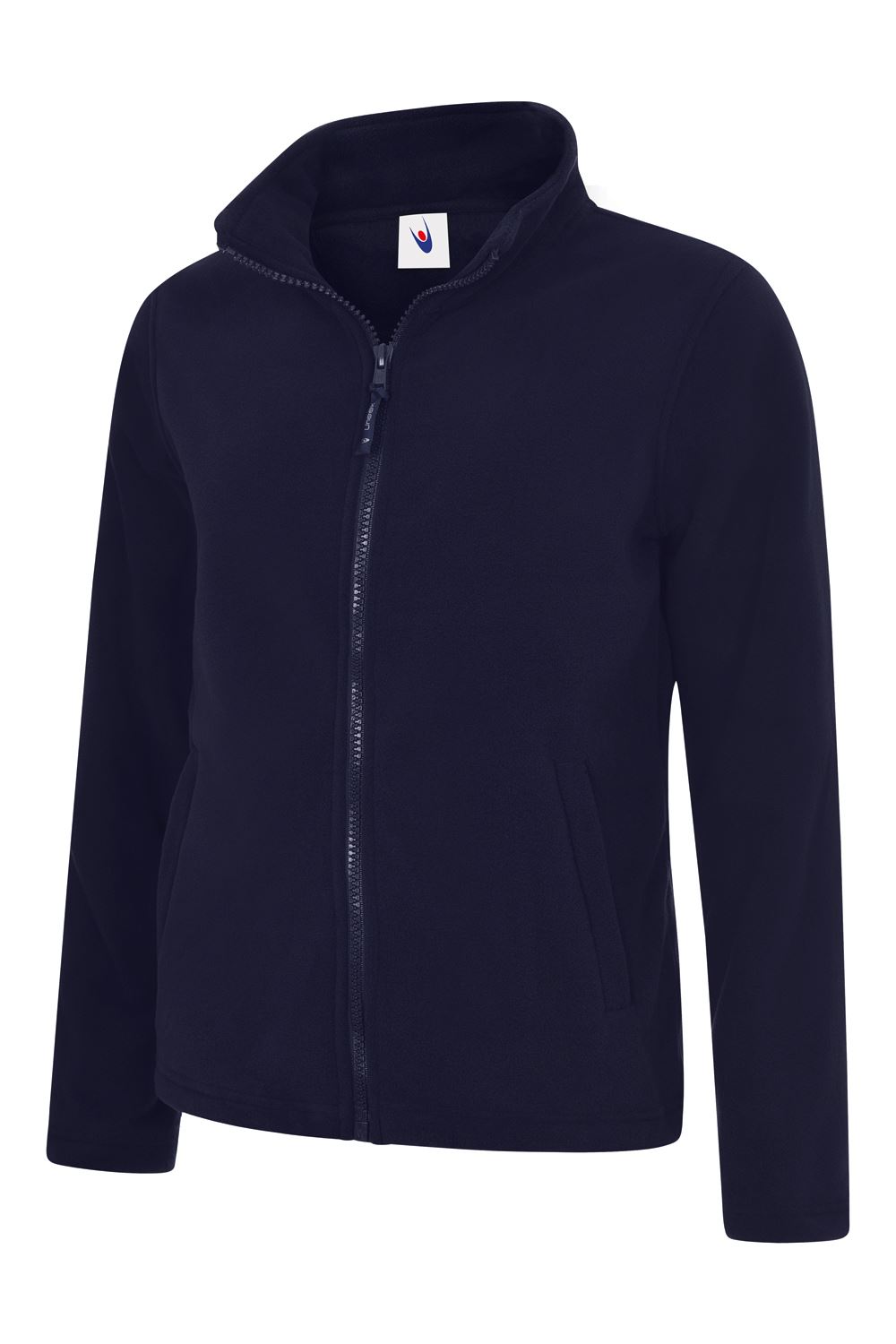 Uneek Vrouwen Klassieke Volle Rits Fleece Jacket - Marine, Maat L