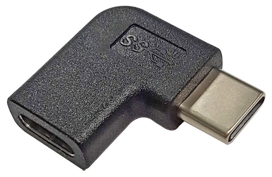 Adaptateur USB-C 90° à gauche Pro Signal, USB 3.0, Fiche vers Prise