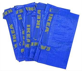 IKEA FRAKTA Nákupní taška, velká, modrá, 55x37x35 cm, 71 l (balení 5 ks)