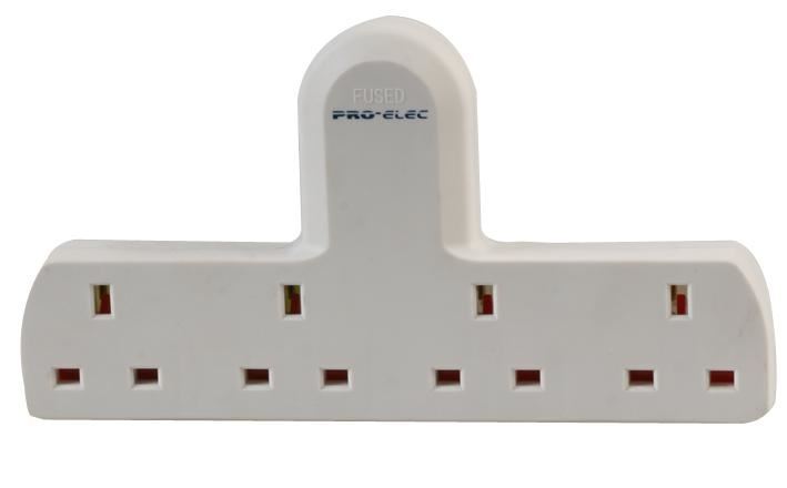 PRO ELEC 4 Θυρίδα Επέκτασης, 13A 250V, Λευκή