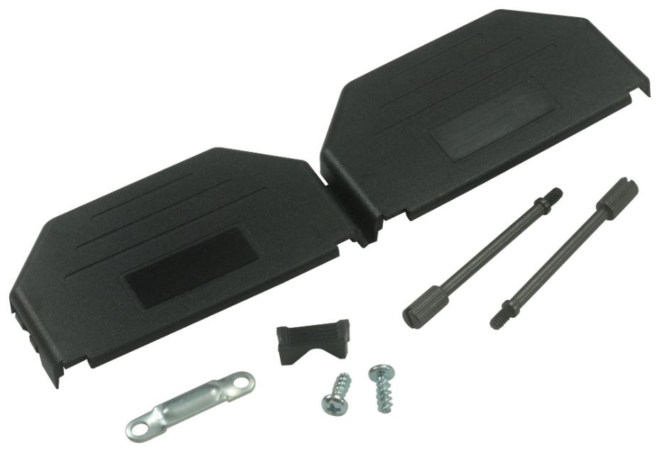 MH CONNECTORS - Θήκη D-Sub, Πλαστική, 37-Pin, Μαύρη, Είσοδος από Πάνω